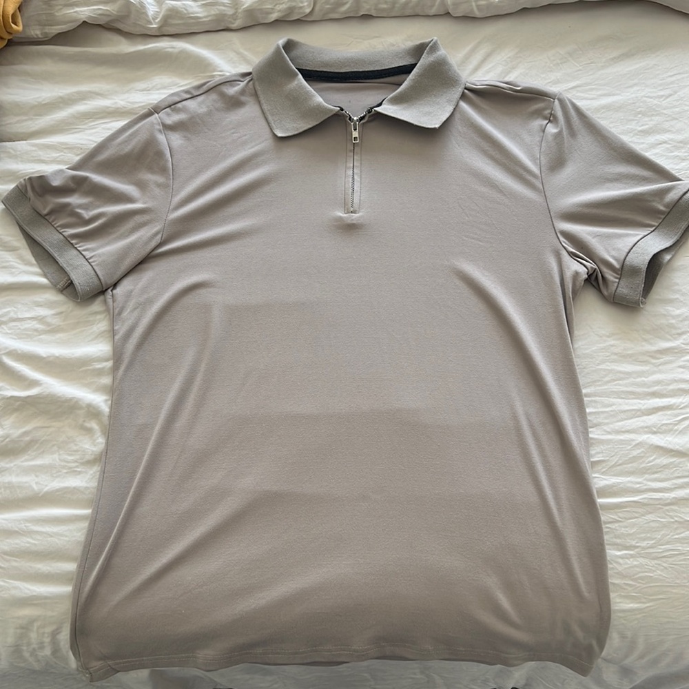 Quarter zip up polo